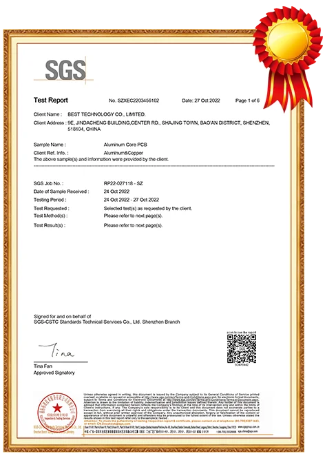 Ceramic PCB Company SGS Institution Certification-BST Ceramic